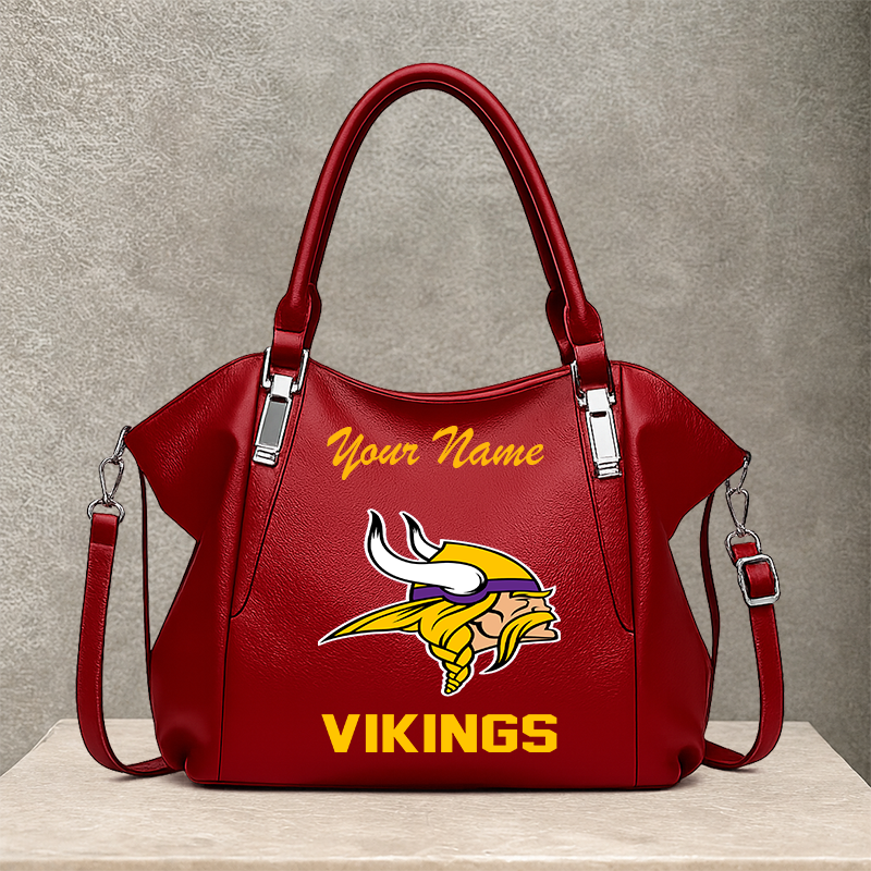 LIMITED EDITION - NEW CUSTOMIZED NFL05 MVK MINNESOTA VIKINGS SHOULDER HANDBAG