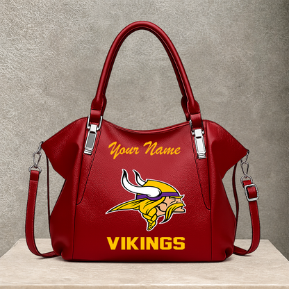 LIMITED EDITION - NEW CUSTOMIZED NFL05 MVK MINNESOTA VIKINGS SHOULDER HANDBAG