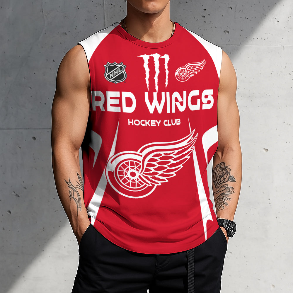 LIMITED EDITION - NEW CUSTOMIZED NHL22 DRW DETROIT RED WINGS TANK TOP & GYM SHIRT
