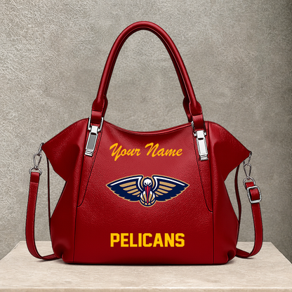 LIMITED EDITION - NEW CUSTOMIZED NBA30 NOP NEW ORLEANS PELICANS SHOULDER HANDBAG