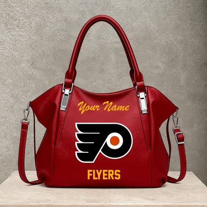 LIMITED EDITION - NEW CUSTOMIZED NHL27 PPF PHILADELPHIA FLYERS SHOULDER HANDBAG
