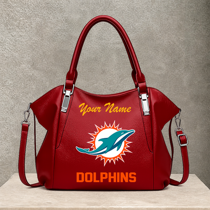 LIMITED EDITION - NEW CUSTOMIZED NFL19 MDP MIAMI DOLPHINS SHOULDER HANDBAG