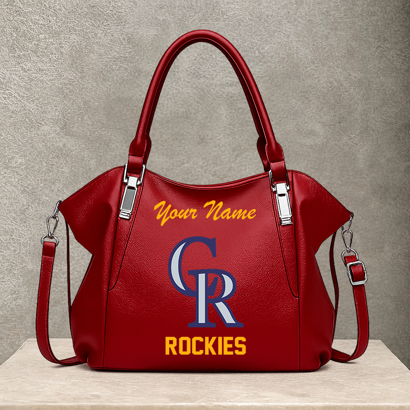 LIMITED EDITION - NEW CUSTOMIZED MLB30 COR COLORADO ROCKIES SHOULDER HANDBAG