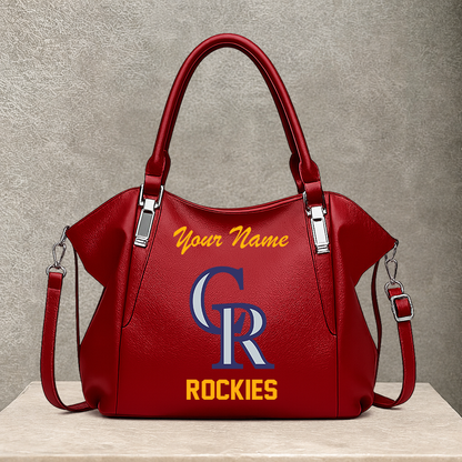 LIMITED EDITION - NEW CUSTOMIZED MLB30 COR COLORADO ROCKIES SHOULDER HANDBAG