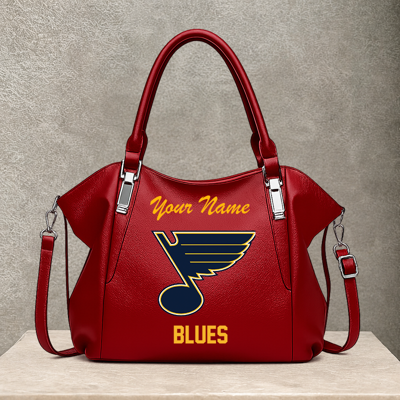 LIMITED EDITION - NEW CUSTOMIZED NHL14 SLB ST. LOUIS BLUES SHOULDER HANDBAG