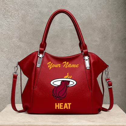 LIMITED EDITION - NEW CUSTOMIZED NBA20 MHE MIAMI HEAT SHOULDER HANDBAG