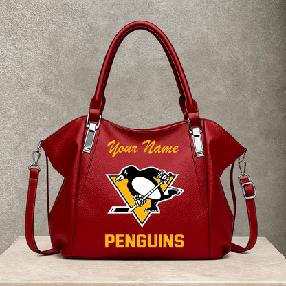 LIMITED EDITION - NEW CUSTOMIZED NHL26 PBP PITTSBURGH PENGUINS SHOULDER HANDBAG
