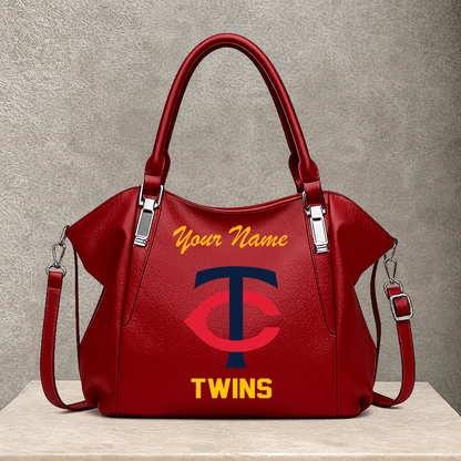 LIMITED EDITION - NEW CUSTOMIZED MLB22 MTS MINNESOTA TWINS SHOULDER HANDBAG