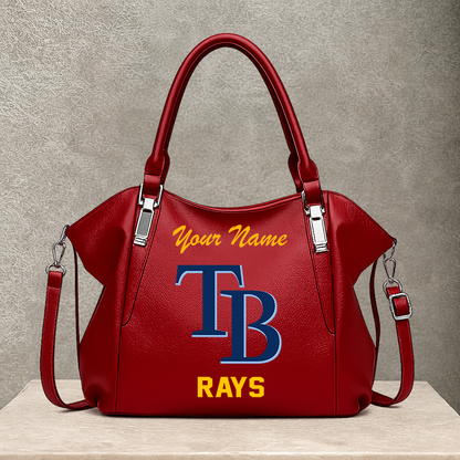 LIMITED EDITION - NEW CUSTOMIZED MLB21 TBR TAMPA BAY RAYS SHOULDER HANDBAG