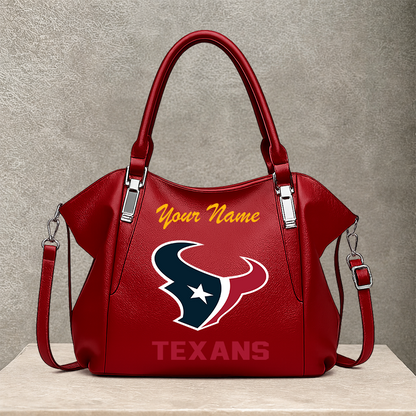LIMITED EDITION - NEW CUSTOMIZED NFL15 HTT HOUSTON TEXANS SHOULDER HANDBAG