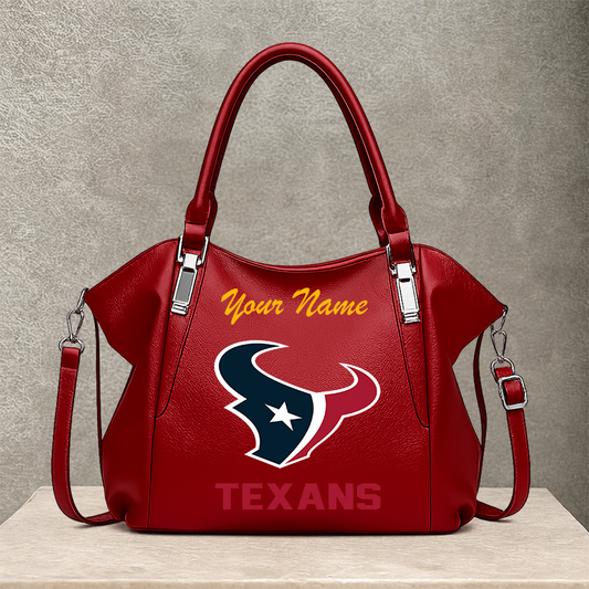 LIMITED EDITION - NEW CUSTOMIZED NFL15 HTT HOUSTON TEXANS SHOULDER HANDBAG