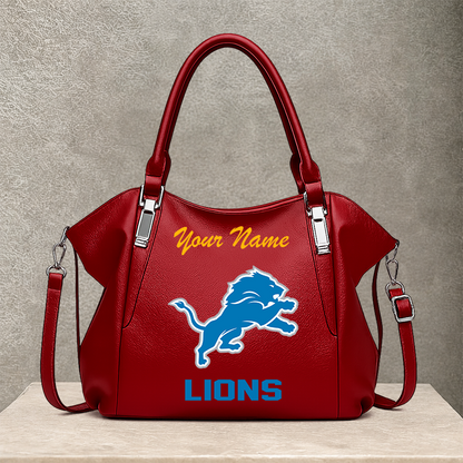 LIMITED EDITION - NEW CUSTOMIZED NFL04 DTL DETROIT LIONS SHOULDER HANDBAG