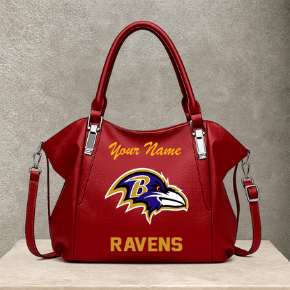 LIMITED EDITION - NEW CUSTOMIZED NFL28 BTR BALTIMORE RAVENS SHOULDER HANDBAG