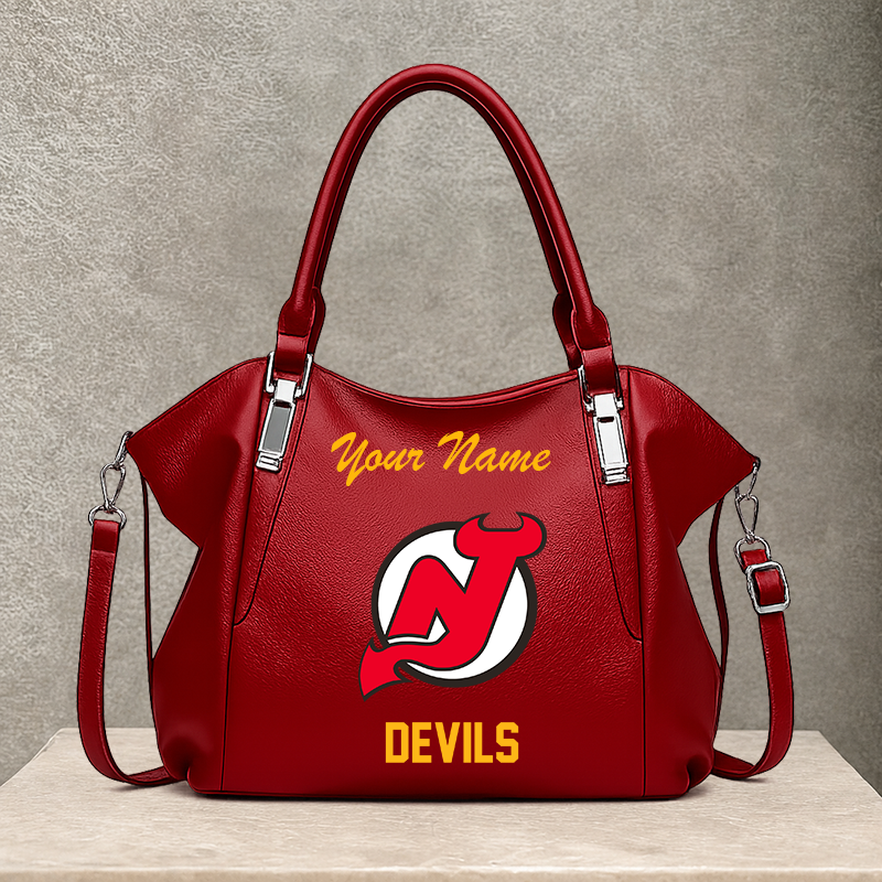 LIMITED EDITION - NEW CUSTOMIZED NHL06 NJD NEW JERSEY DEVILS SHOULDER HANDBAG