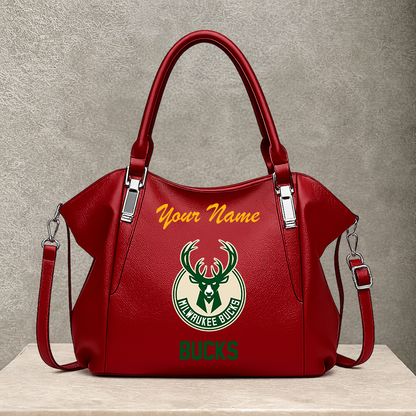 LIMITED EDITION - NEW CUSTOMIZED NBA11 MBU MILWAUKEE BUCKS SHOULDER HANDBAG