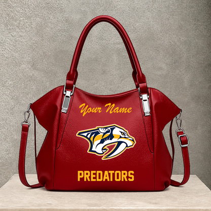 LIMITED EDITION - NEW CUSTOMIZED NHL31 NVP NASHVILLE PREDATORS SHOULDER HANDBAG