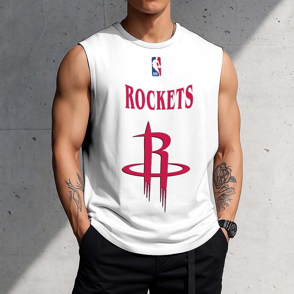 LIMITED EDITION - NEW CUSTOMIZED NBA07 HRO HOUSTON ROCKETS TANKTOP & GYM SHIRT