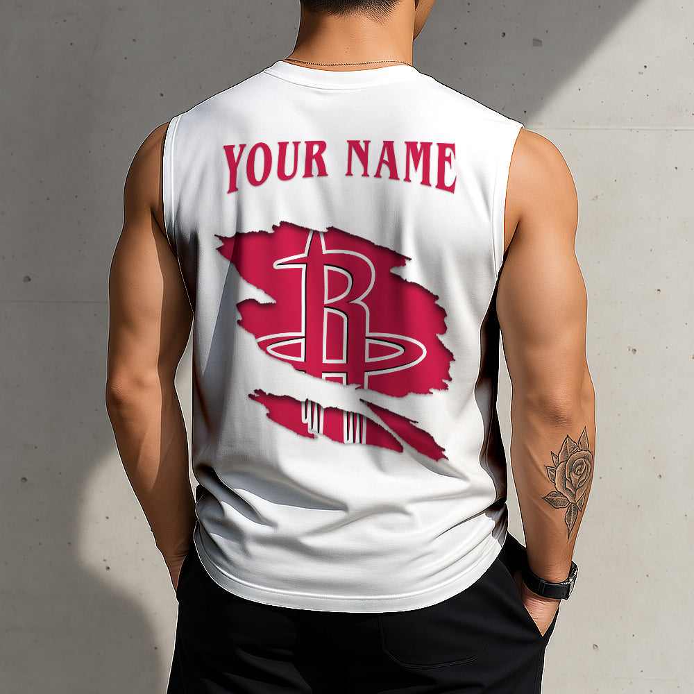LIMITED EDITION - NEW CUSTOMIZED NBA07 HRO HOUSTON ROCKETS TANKTOP & GYM SHIRT