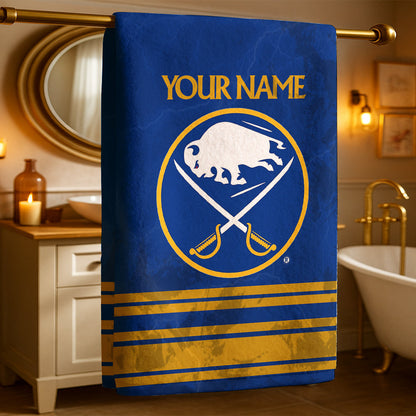 LIMITED EDITION - NEW CUSTOMIZED NHL28 BFS BUFFALO SABRES BEACH & BATH TOWEL