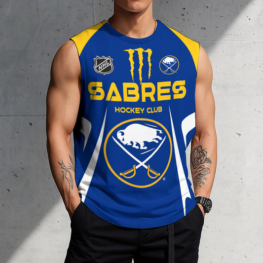 LIMITED EDITION - NEW CUSTOMIZED NHL28 BFS BUFFALO SABRES TANK TOP & GYM SHIRT