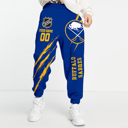 LIMITED EDITION - NEW CUSTOMIZED NHL28 BFS BUFFALO SABRES UNISEX LONG PANTS
