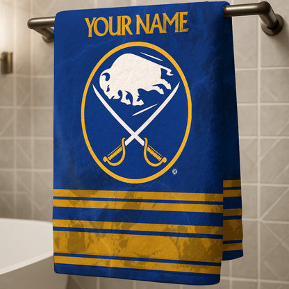 LIMITED EDITION - NEW CUSTOMIZED NHL28 BFS BUFFALO SABRES BEACH & BATH TOWEL