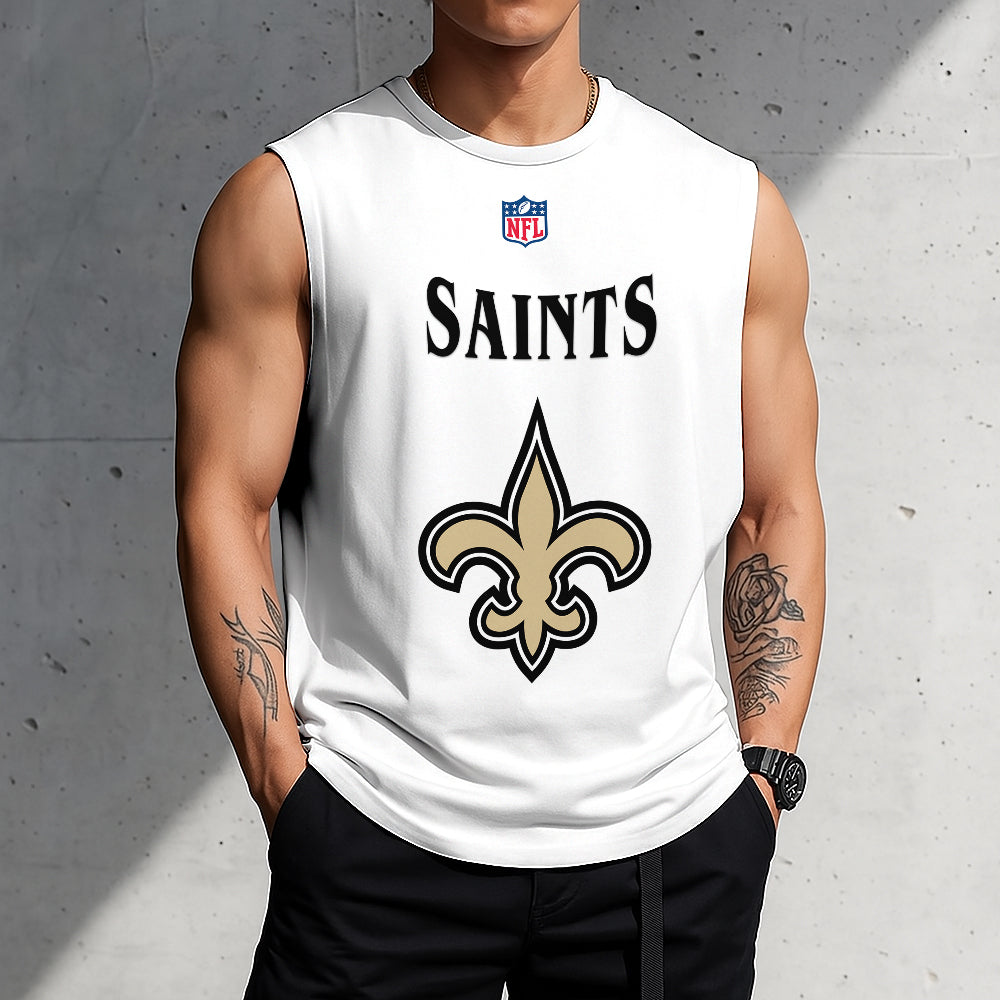 LIMITED EDITION - NEW CUSTOMIZED NFL24 NOS NEW ORLEANS SAINTS TANKTOP & GYM SHIRT