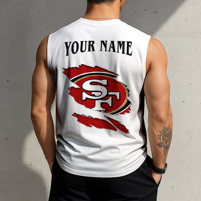 LIMITED EDITION - NEW CUSTOMIZED NFL11 SF49 SAN FRANCISCO 49ERS TANKTOP & GYM SHIRT