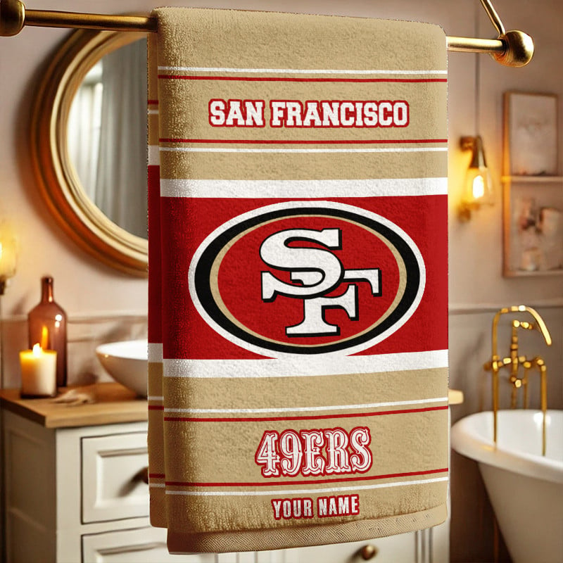 LIMITED EDITION - NEW CUSTOMIZED NFL11 SF49 SAN FRANCISCO 49ERS BEACH & BATH TOWEL (KIDS & ADULTS)