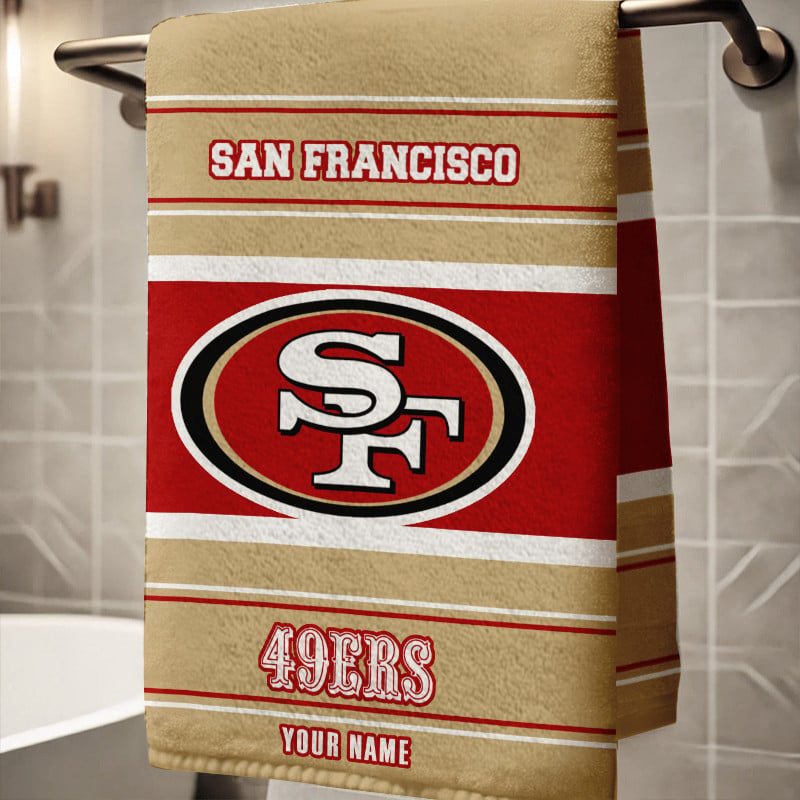 LIMITED EDITION - NEW CUSTOMIZED NFL11 SF49 SAN FRANCISCO 49ERS BEACH & BATH TOWEL (KIDS & ADULTS)