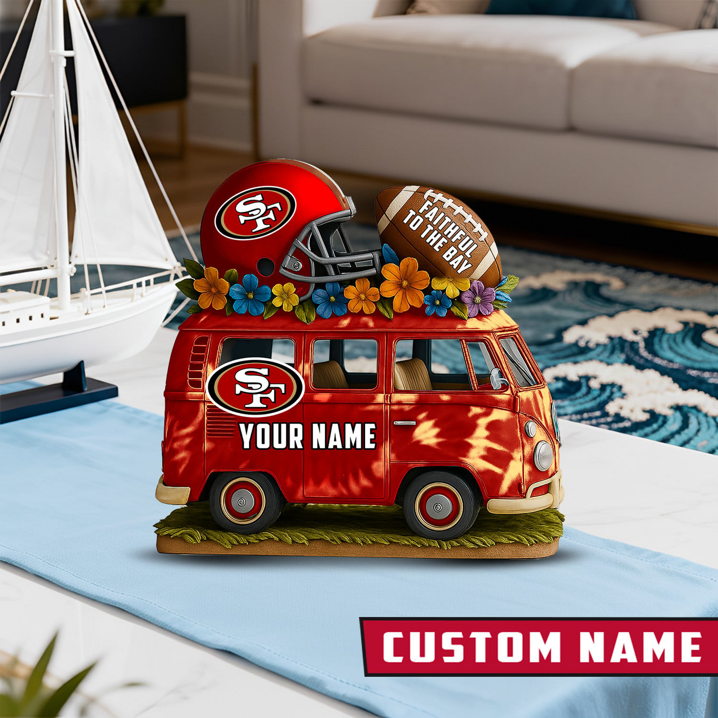 LIMITED EDITION - NEW CUSTOMIZED NFL11 SF49 SAN FRANCISCO 49ERS BUS ACRYLIC BLOCK
