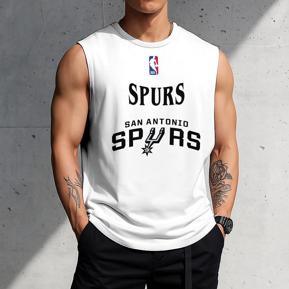LIMITED EDITION - NEW CUSTOMIZED NBA23 SAS SAN ANTONIO SPURS TANKTOP & GYM SHIRT