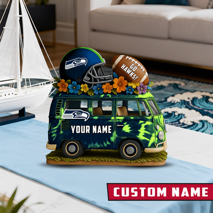 LIMITED EDITION - NEW CUSTOMIZED NFL06 SSH SEATTLE SEAHAWKS BUS ACRYLIC BLOCK