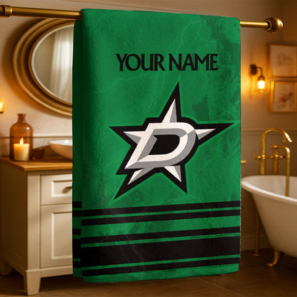 LIMITED EDITION - NEW CUSTOMIZED NHL15 DLS DALLAS STARS BEACH & BATH TOWEL