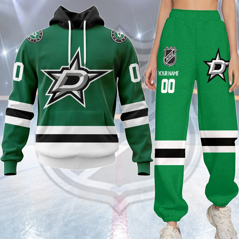 LIMITED EDITION - NEW CUSTOMIZED NHL15 DLS DALLAS STARS COMBO HOODIE & LONGPANTS