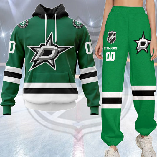 LIMITED EDITION - NEW CUSTOMIZED NHL15 DLS DALLAS STARS COMBO HOODIE & LONGPANTS