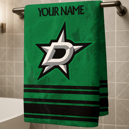 LIMITED EDITION - NEW CUSTOMIZED NHL15 DLS DALLAS STARS BEACH & BATH TOWEL