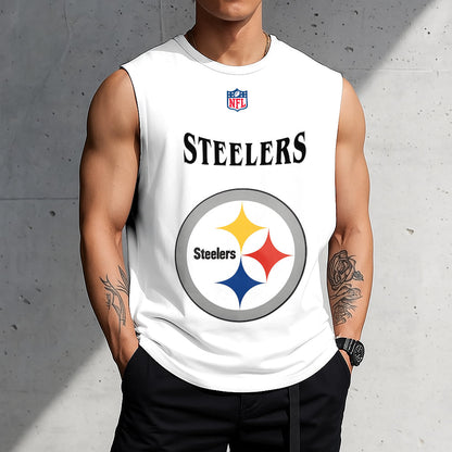 LIMITED EDITION - NEW CUSTOMIZED NFL14 PSB PITTSBURGH STEELERS TANKTOP & GYM SHIRT