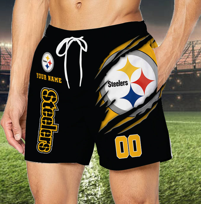 LIMITED EDITION - NEW PREMIUM NFL14 PSB PITTSBURGH STEELERS SHORT PANTS
