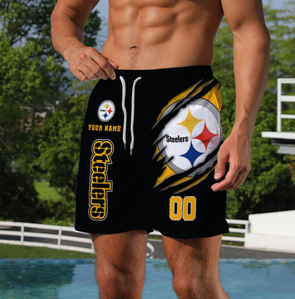 LIMITED EDITION - NEW PREMIUM NFL14 PSB PITTSBURGH STEELERS SHORT PANTS