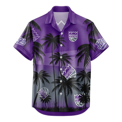 LIMITED EDITION - NEW CUSTOMIZED NBA16 SKI SACRAMENTO KINGS UNISEX HAWAIIAN SHIRT & SHORTS SET