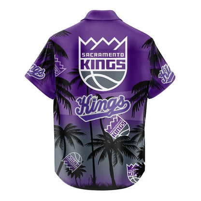 LIMITED EDITION - NEW CUSTOMIZED NBA16 SKI SACRAMENTO KINGS UNISEX HAWAIIAN SHIRT & SHORTS SET