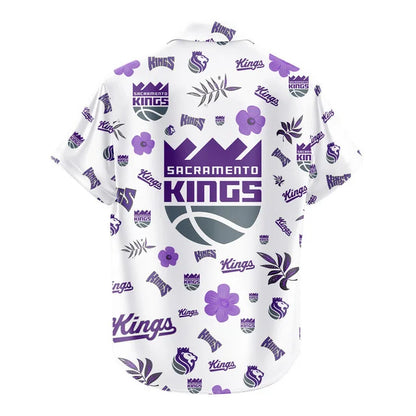 LIMITED EDITION - NEW CUSTOMIZED NBA16 SKI SACRAMENTO KINGS UNISEX HAWAIIAN SHIRT & SHORTS SET