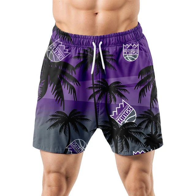 LIMITED EDITION - NEW CUSTOMIZED NBA16 SKI SACRAMENTO KINGS UNISEX HAWAIIAN SHIRT & SHORTS SET
