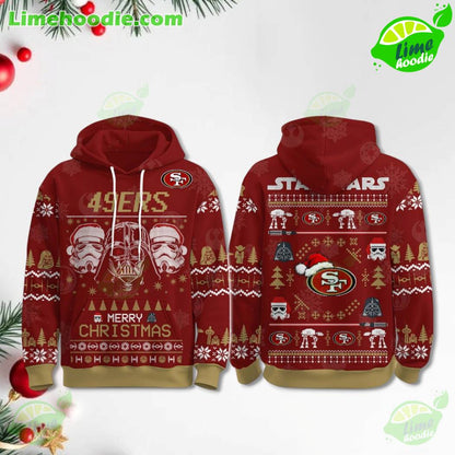 LIMITED EDITION - NEW CUSTOMIZED NFL11 SF49 SAN FRANCISCO 49ERS MERRY CHRISTMAS HOODIE, ZIP HOODIE, SWEATSHIRT