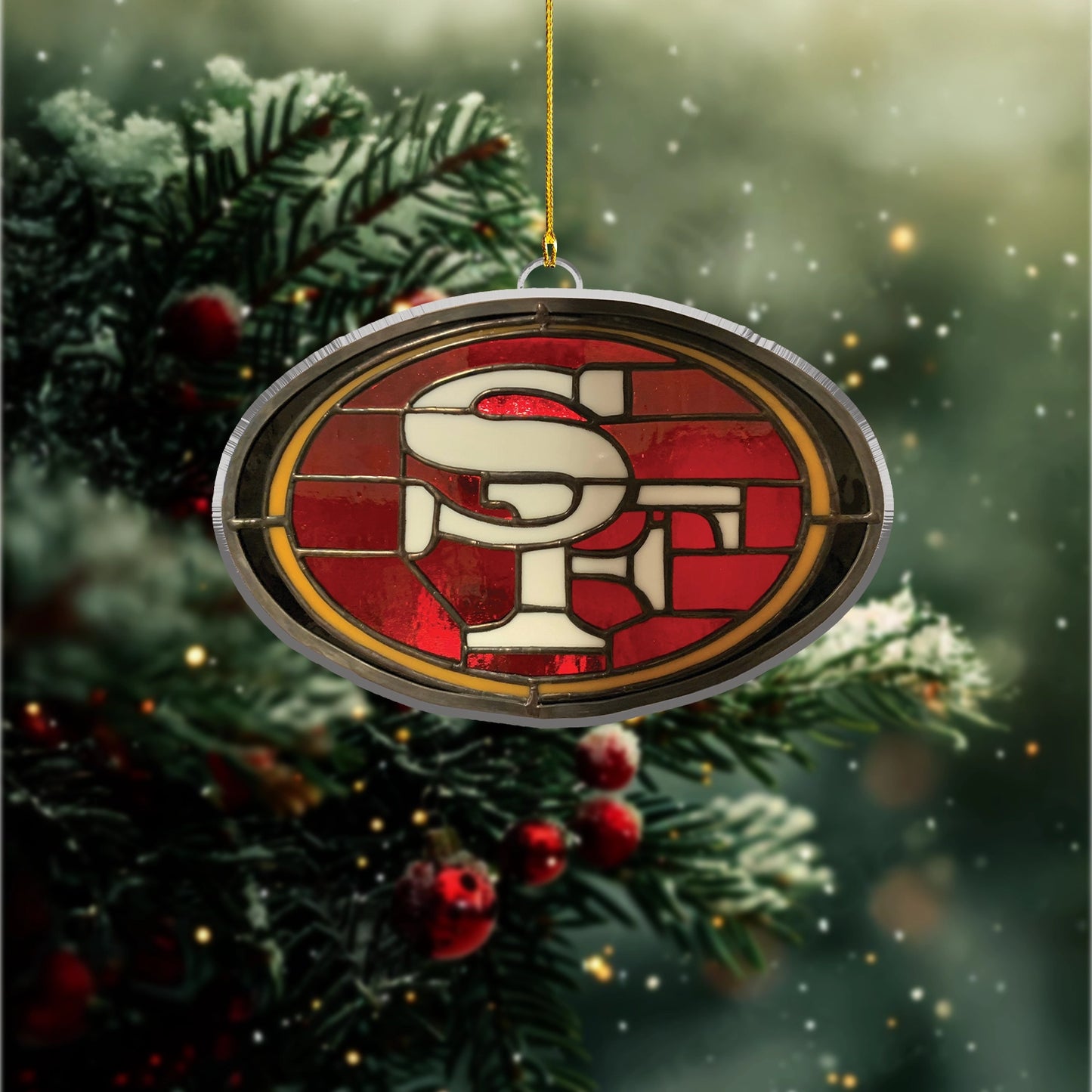 LIMITED EDITION - NEW CUSTOMIZED NFL11 SF49 SAN FRANCISCO 49ERS ACRYLIC ORNAMENT