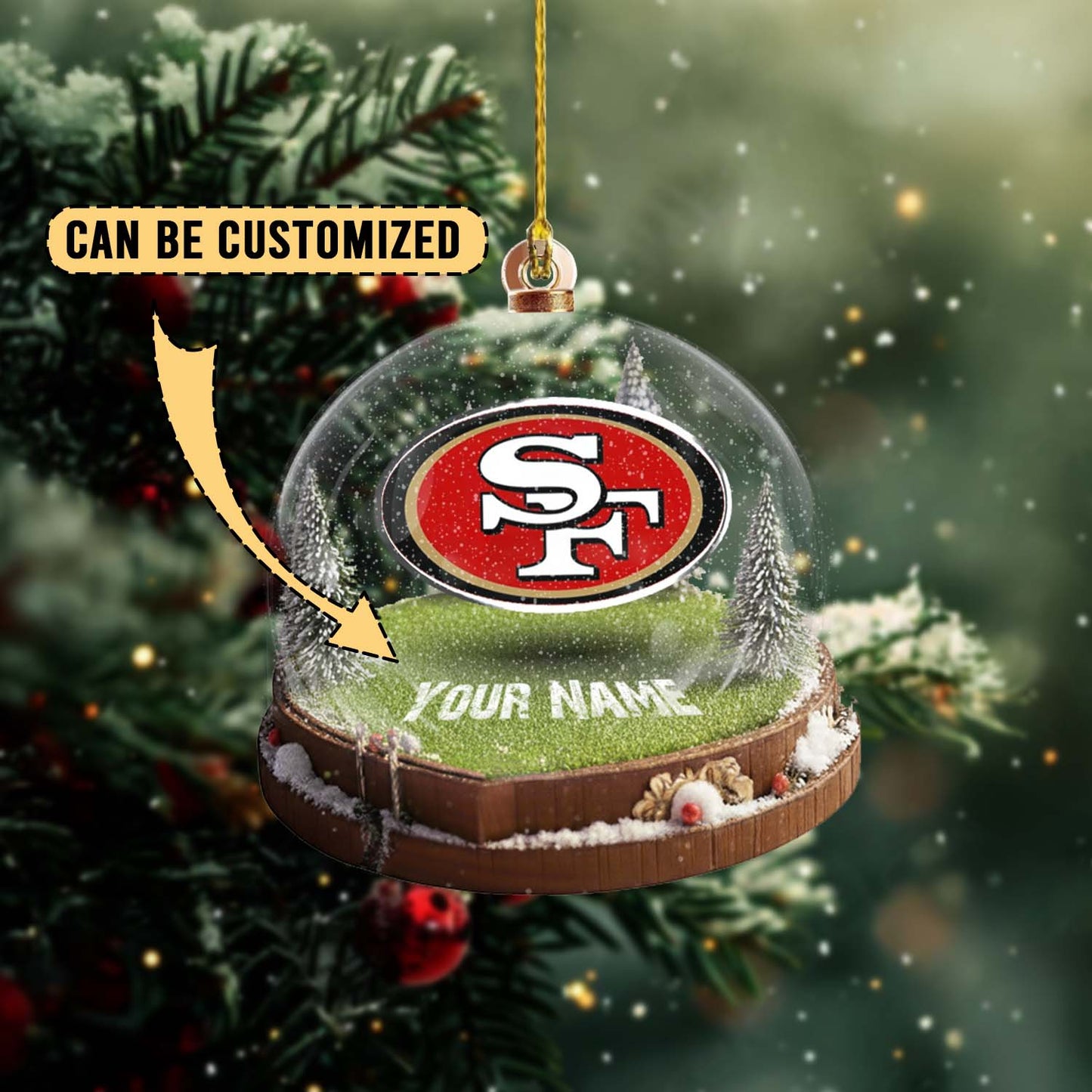 LIMITED EDITION - NEW CUSTOMIZED NFL11 SF49 SAN FRANCISCO 49ERS ACRYLIC ORNAMENT