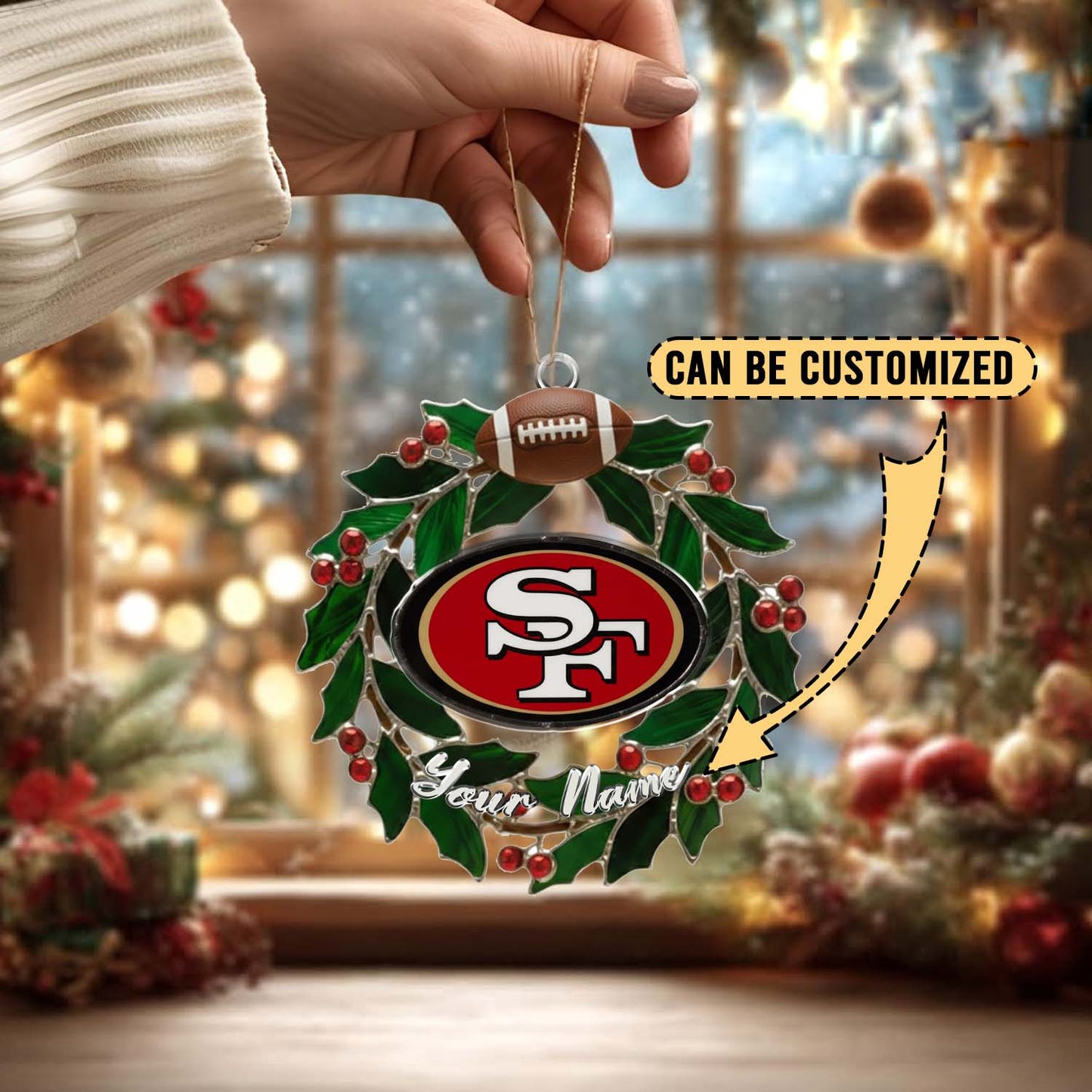LIMITED EDITION - NEW CUSTOMIZED NFL11 SF49 SAN FRANCISCO 49ERS ACRYLIC ORNAMENT