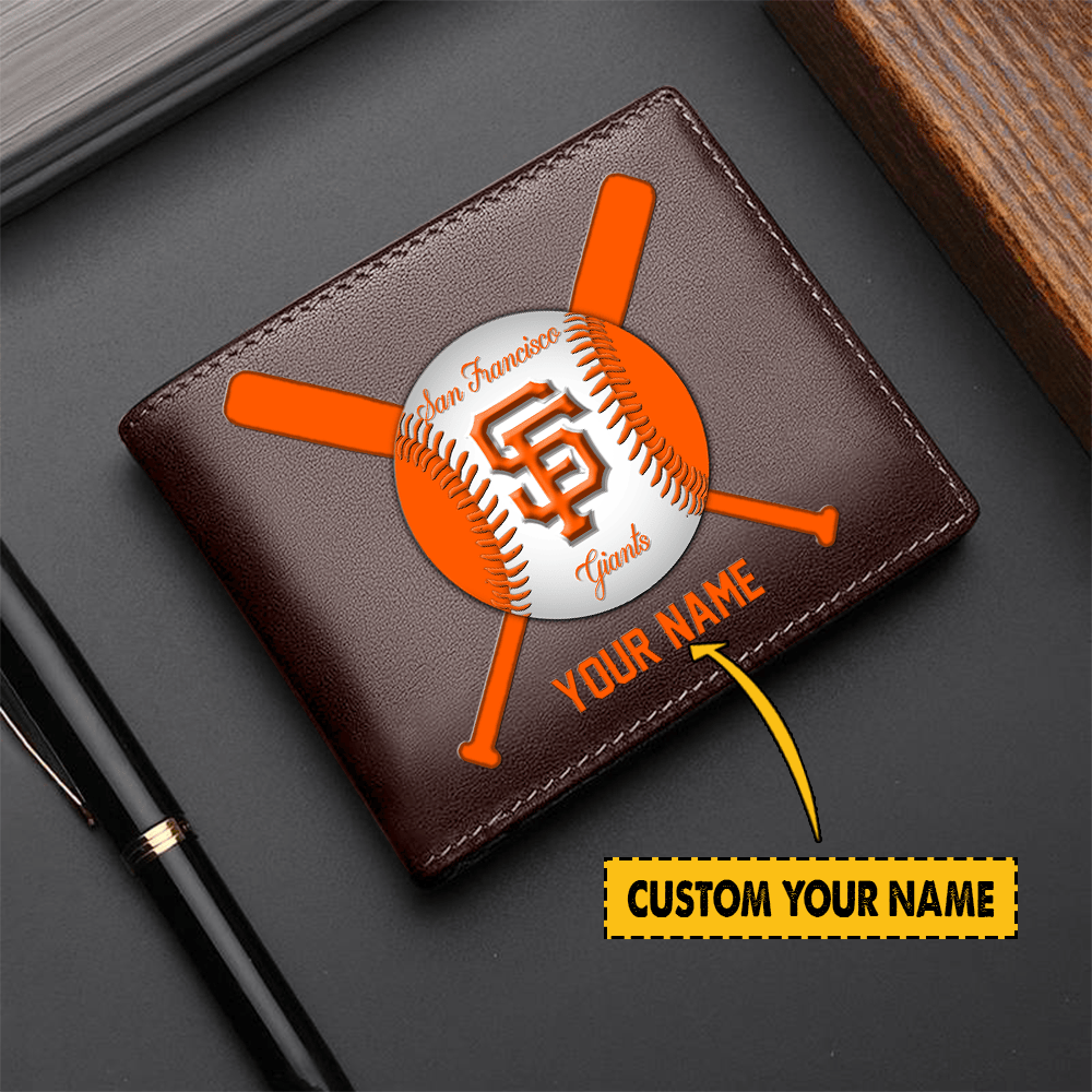 LIMITED EDITION - NEW CUSTOMIZED MLB06 SFG SAN FRANCISCO GIANTS LEATHER WALLET