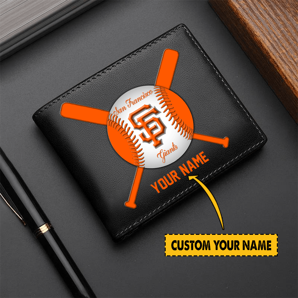 LIMITED EDITION - NEW CUSTOMIZED MLB06 SFG SAN FRANCISCO GIANTS LEATHER WALLET